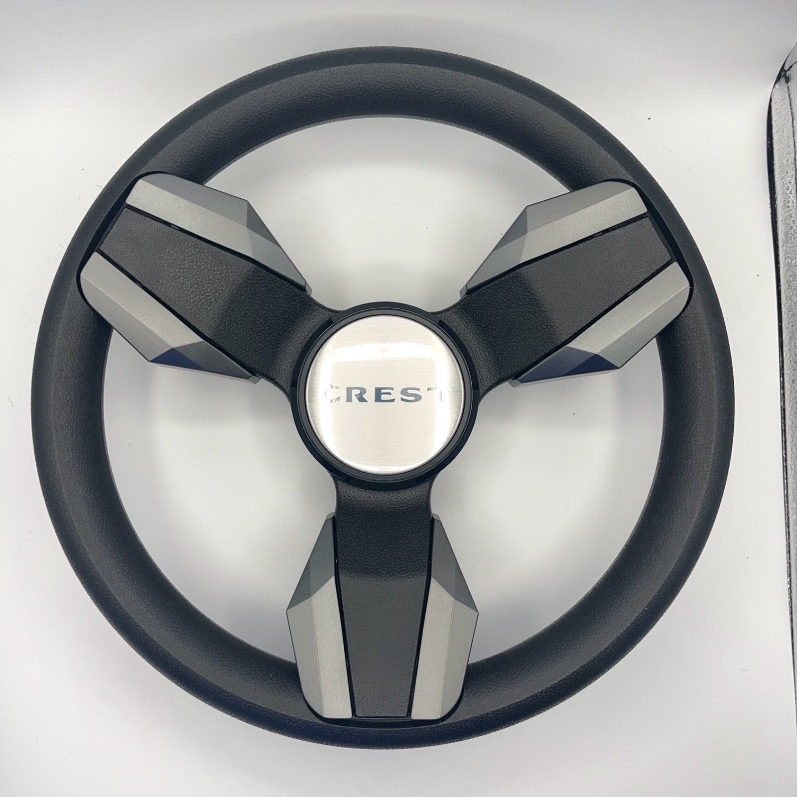 Collina Boat Steering Wheel Dark Gray Inserts - Crest - Keyed ONLY