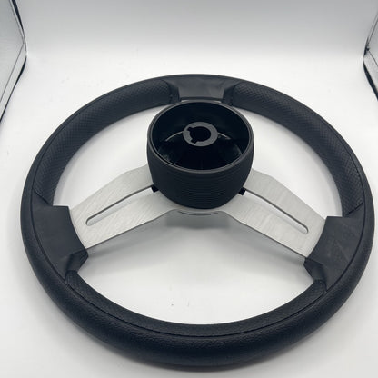 Model 15 Marine Steering Wheel Brush Alum Spokes | Seastar Solutions Logo