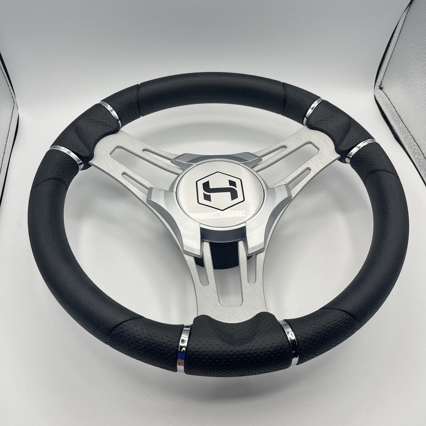 Verona Boat Steering Wheel Brush Alum Spoke | Harris Pontoon