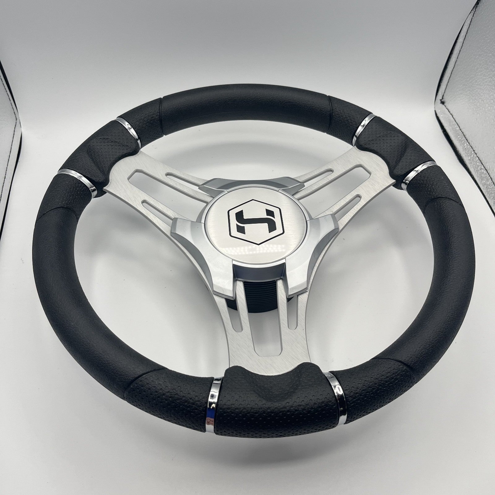 Verona Boat Steering Wheel Brush Alum Spoke | Harris Pontoon
