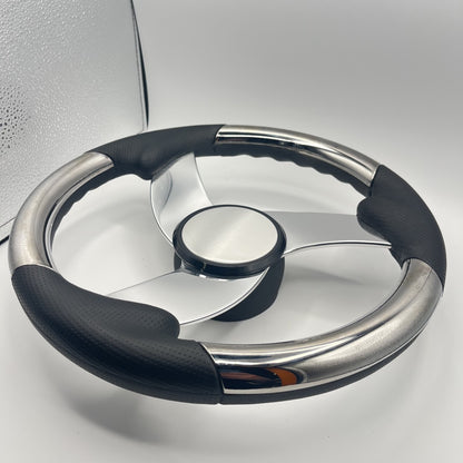 Model M533 Boat Steering Wheel Polished Alum Spoke | Plain