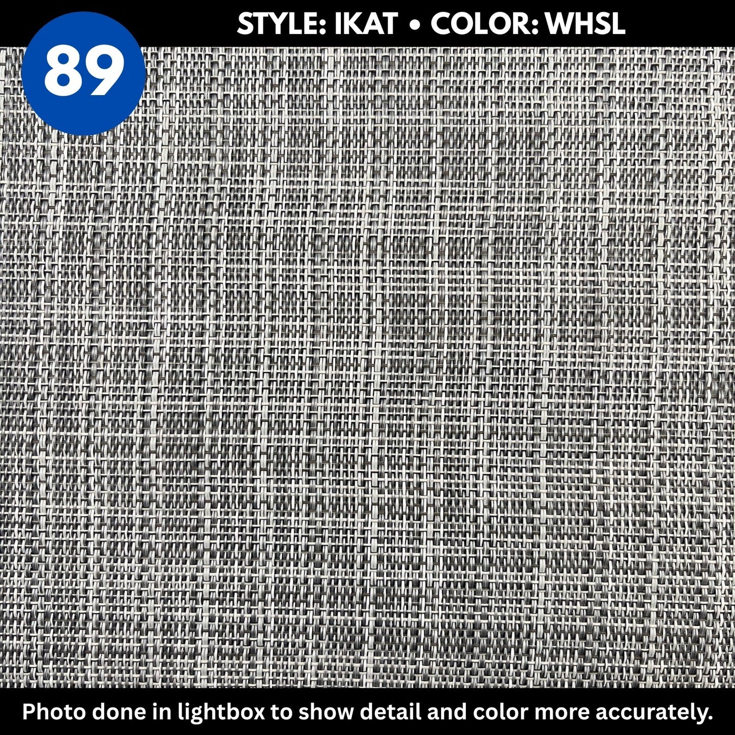 Woven Vinyl Flooring | IKAT - White Silver | 6' Width | Choose Your Length