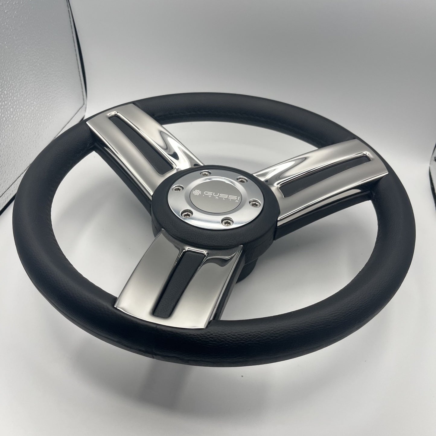 Gussi Italia Marine Steering Wheel Stainless Steel Spoke Soft Touch Rim | Gussi