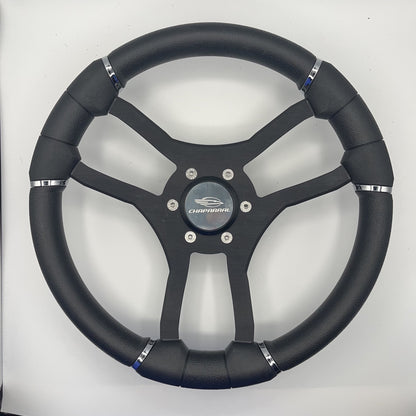 Malera Boat Steering Wheel Black Aluminum Spokes | Chaparral Boats