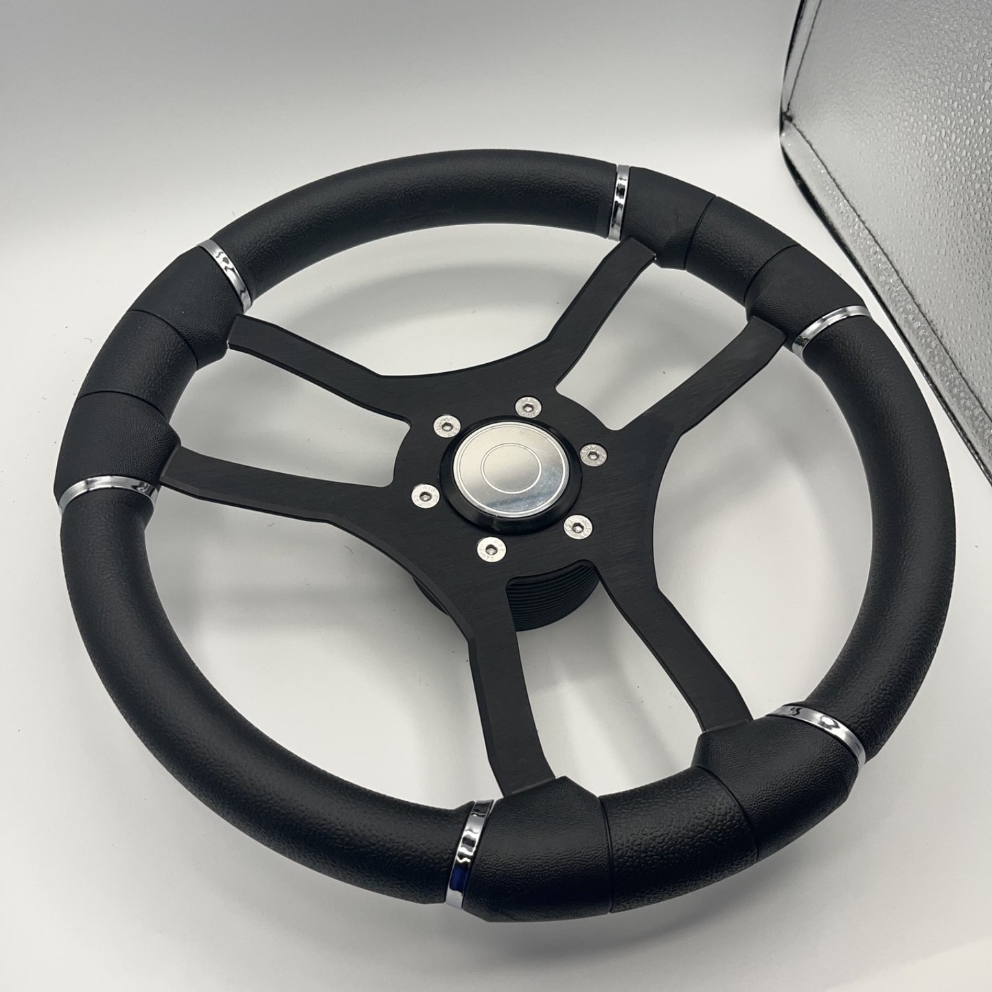 Malera Boat Steering Wheel Black Aluminum Spokes | Target Snap-in