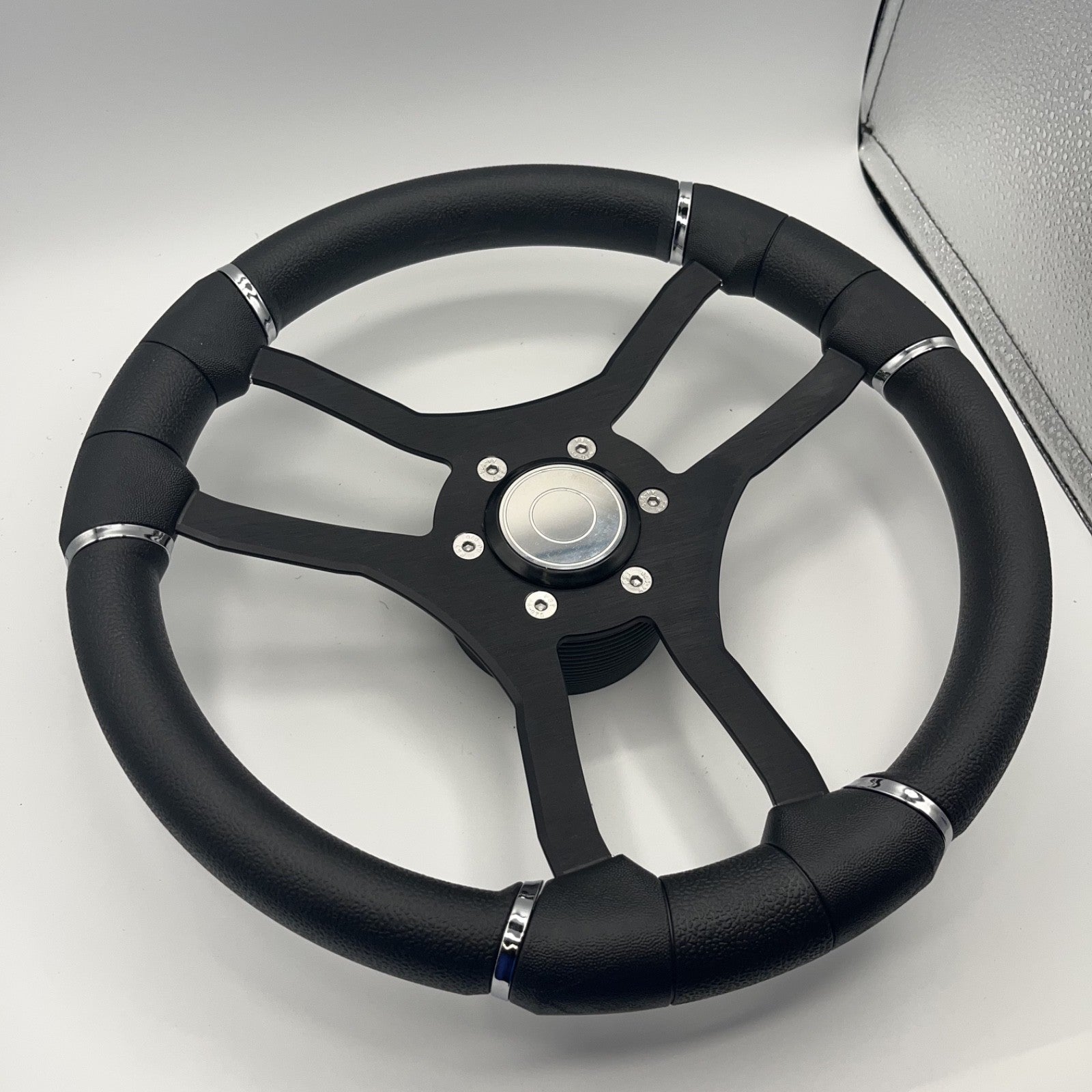 Malera Boat Steering Wheel Black Aluminum Spokes | Target Snap-in