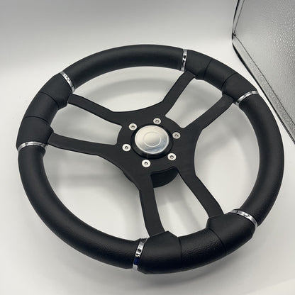 Malera Boat Steering Wheel Black Aluminum Spokes | Target Snap-in