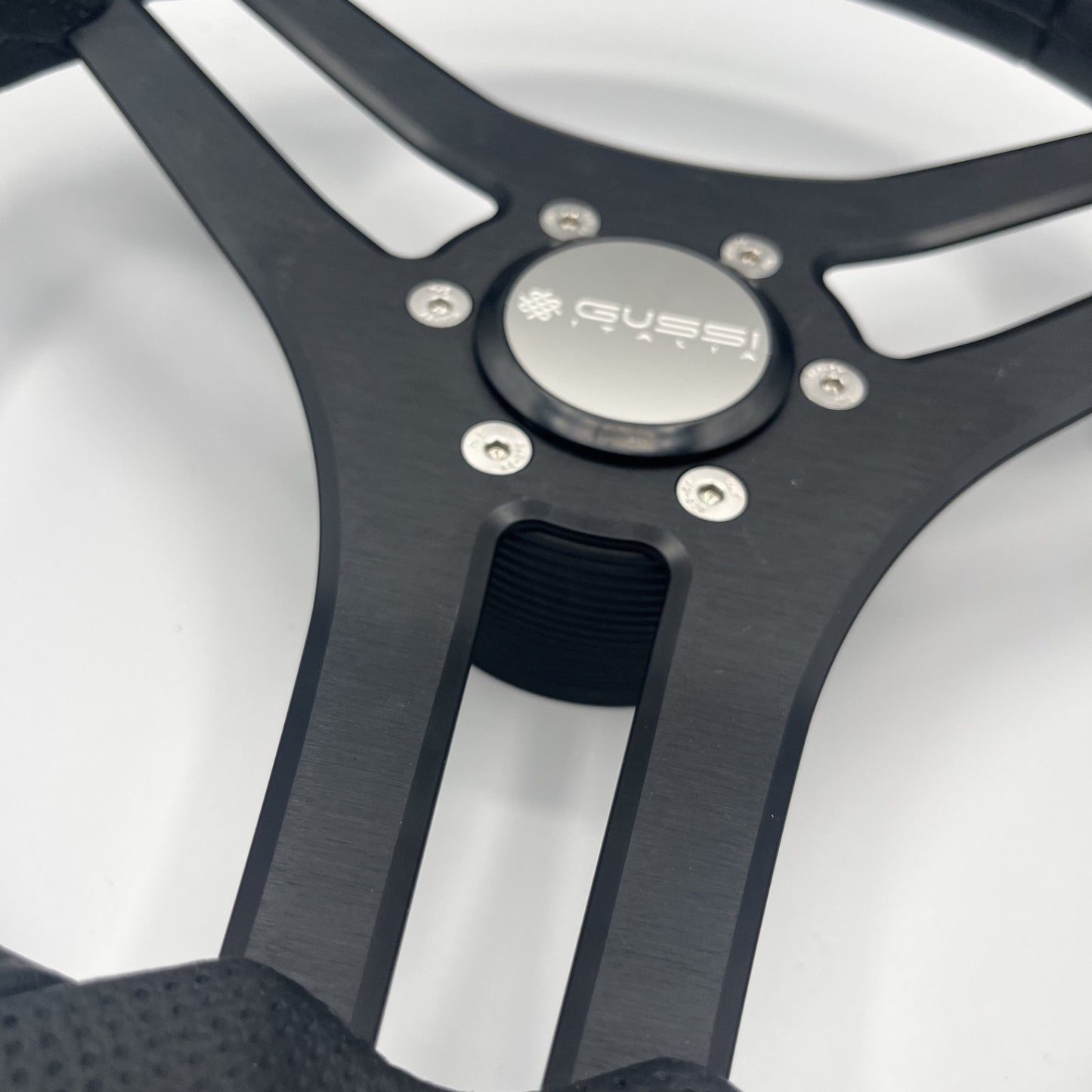 Molinara Marine Steering Wheel Black Brushed Alum Spokes | Gussi Italia