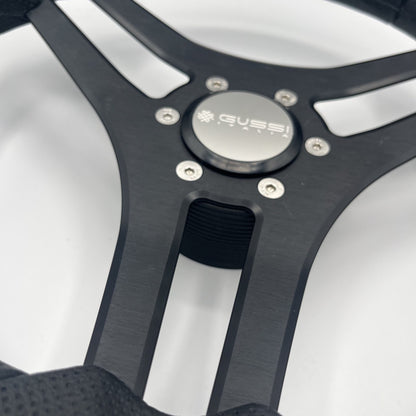 Molinara Marine Steering Wheel Black Brushed Alum Spokes | Gussi Italia