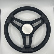 Gussi Italia Marine Steering Wheel Black Brush Metal Spokes | Plain