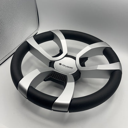 La Corte Boat Steering Wheel Silver Inserts | Gussi Italia Logo