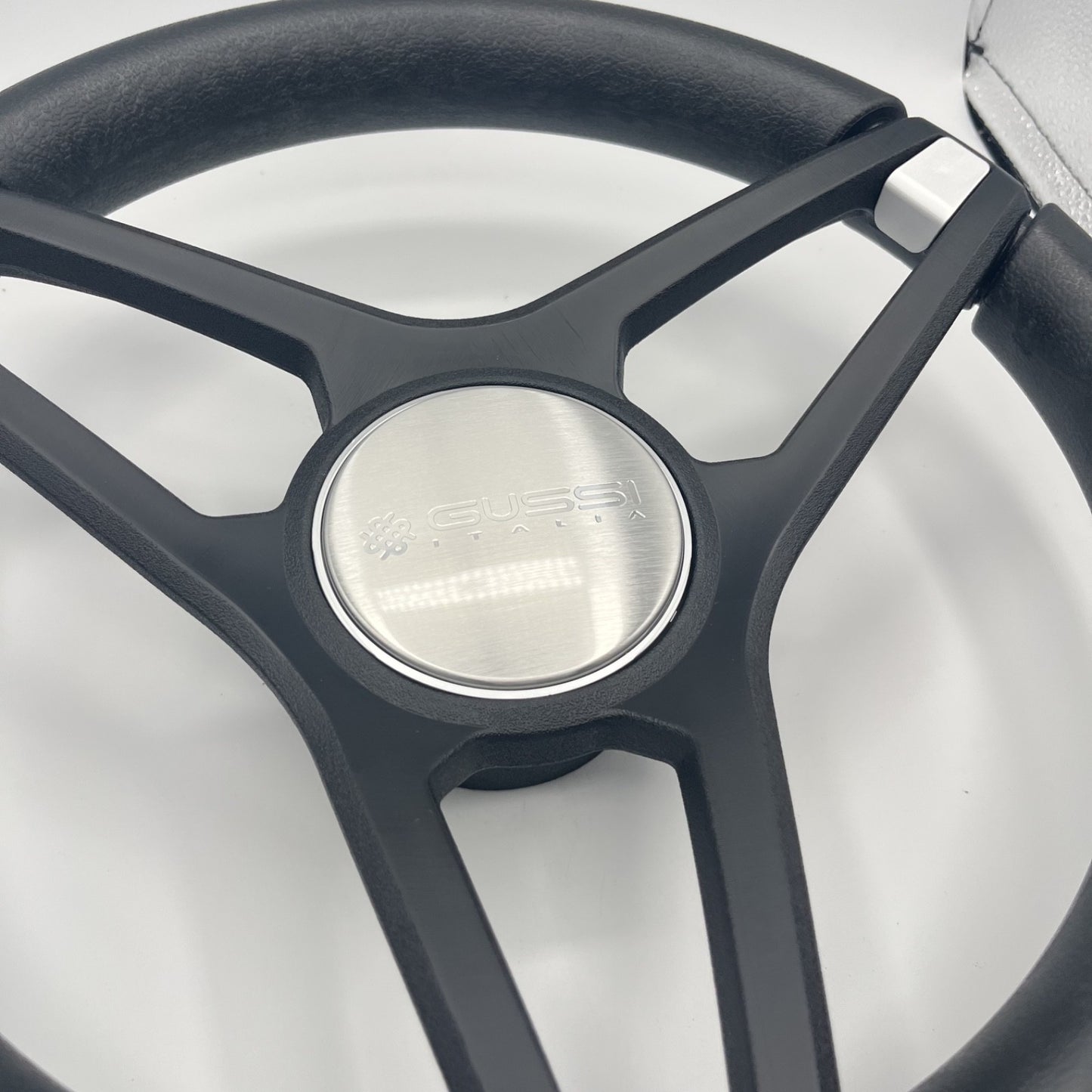 Molino Black w/Soft Touch Urethane Rim Boat Steering Wheel | Gussi