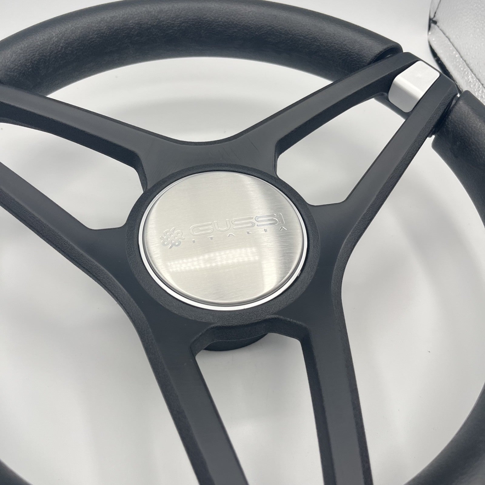 Molino Black w/Soft Touch Urethane Rim Boat Steering Wheel | Gussi