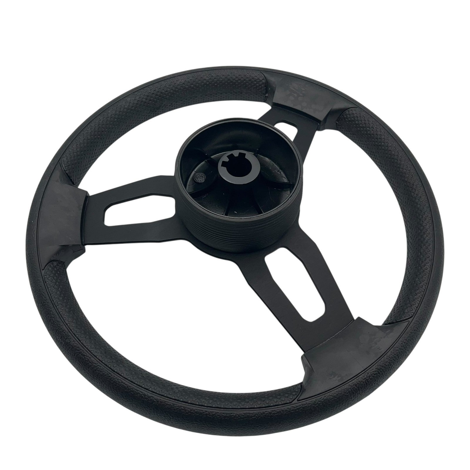 Model 15 Marine Steering Wheel Black Brushed Aluminum Spokes | Gussi Italia