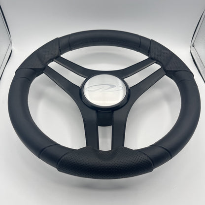 Molinara Marine Steering Wheel Black Brushed Alum Spokes | Regal