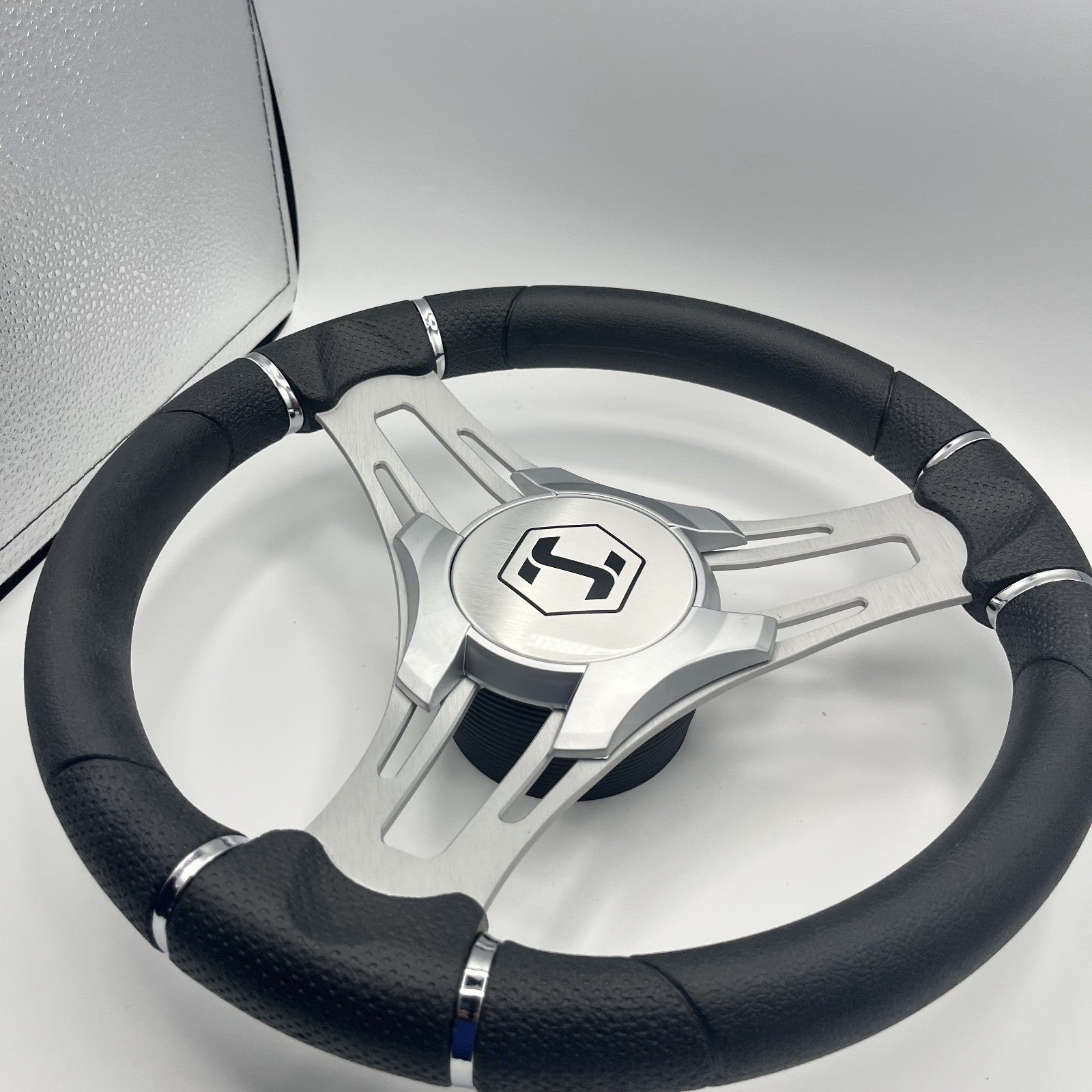 Verona Boat Steering Wheel Brush Alum Spoke | Harris Pontoon