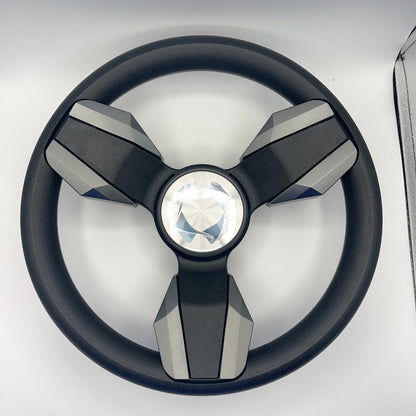 Collina Boat Steering Wheel Dark Gray Inserts - Stingray - Keyed ONLY