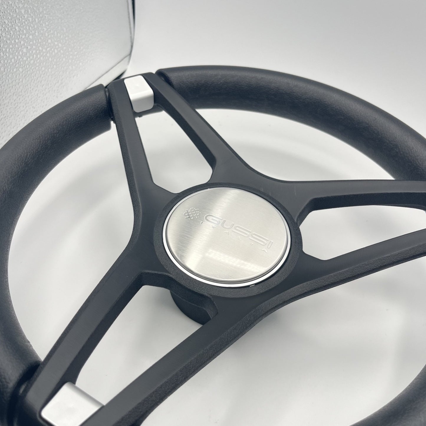 Molino Black w/Soft Touch Urethane Rim Boat Steering Wheel | Gussi
