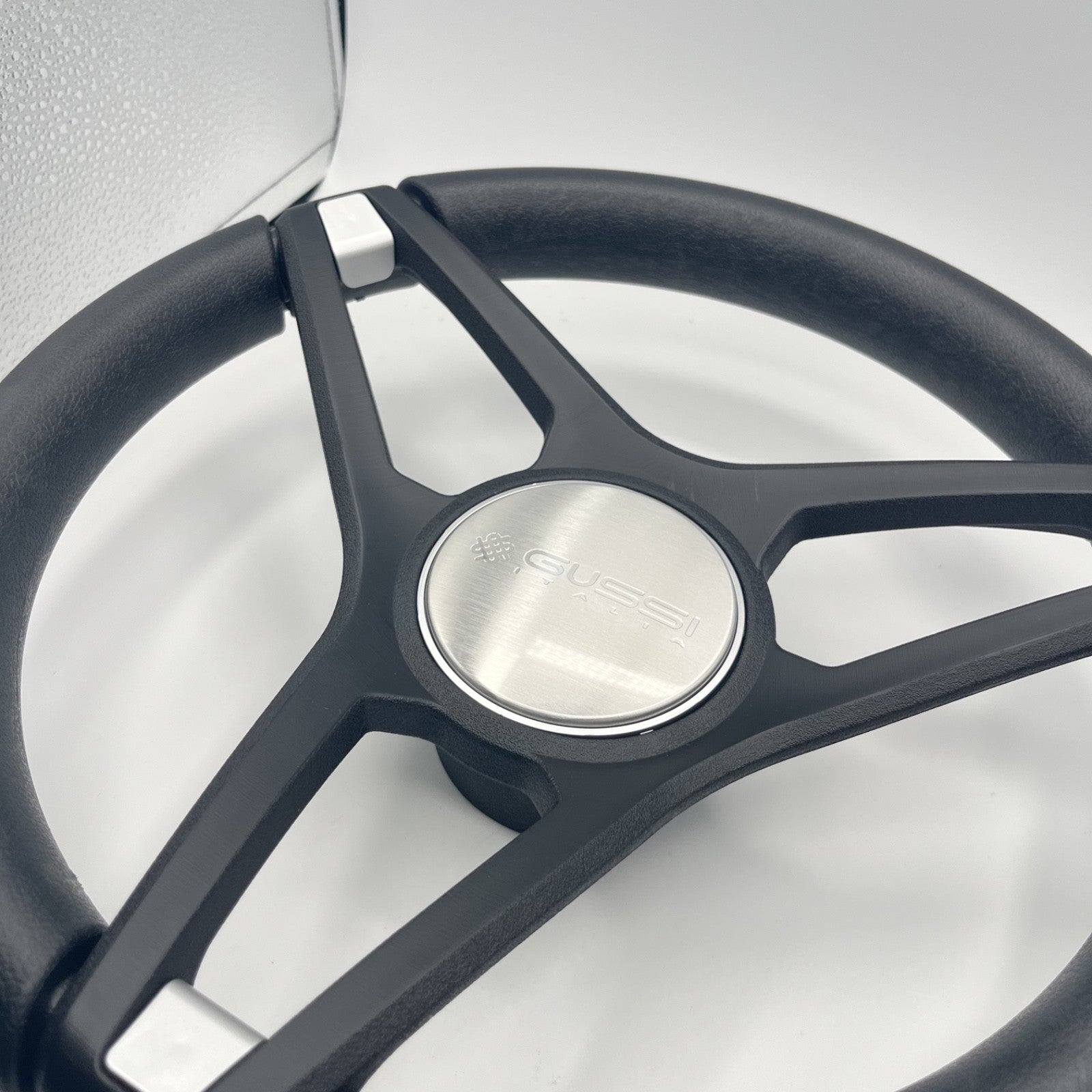 Molino Black w/Soft Touch Urethane Rim Boat Steering Wheel | Gussi