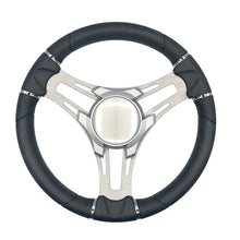 Verona Boat Steering Wheel Gray Brushed Aluminum Spokes KEYED or SPLINED HUB