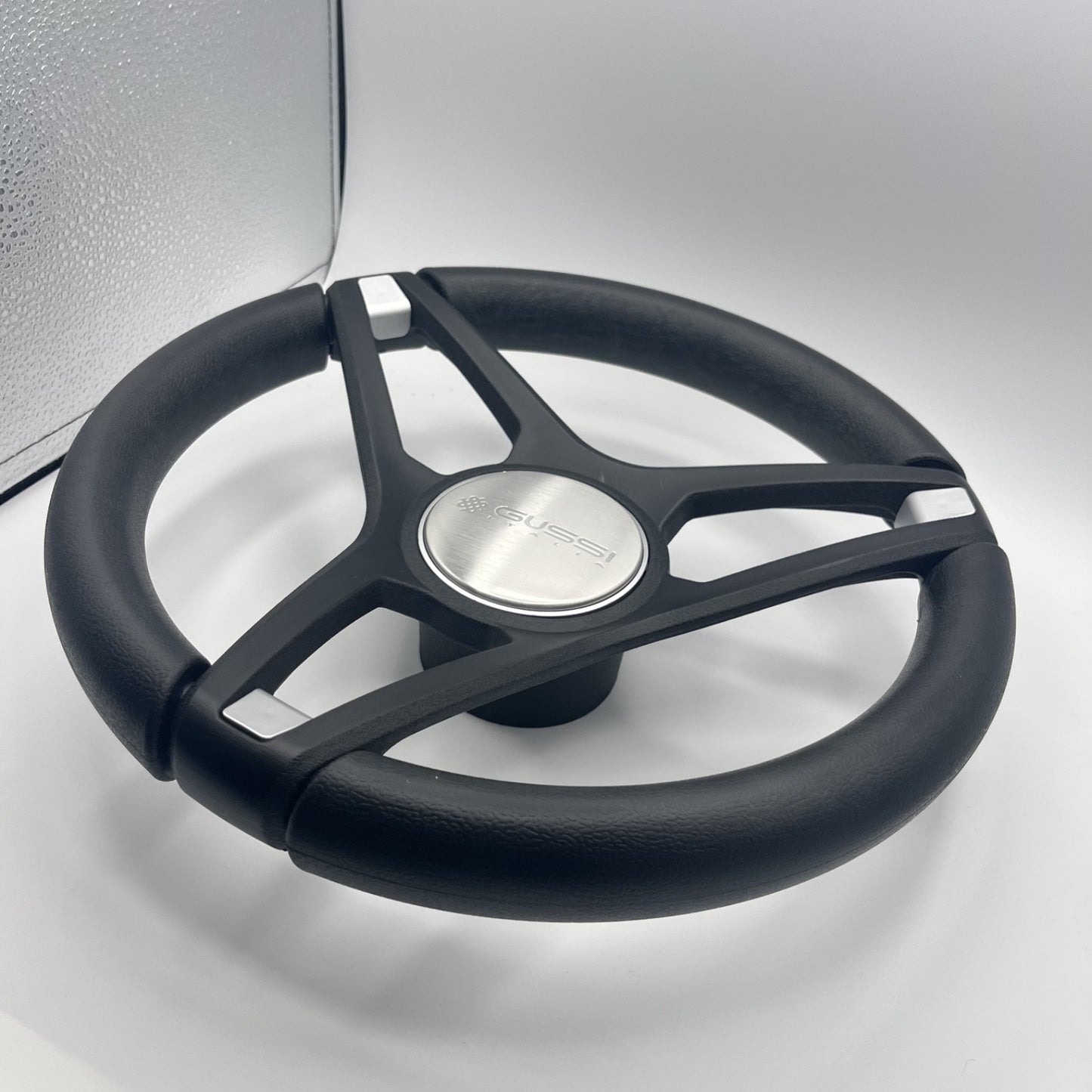Molino Black w/Soft Touch Urethane Rim Boat Steering Wheel | Gussi