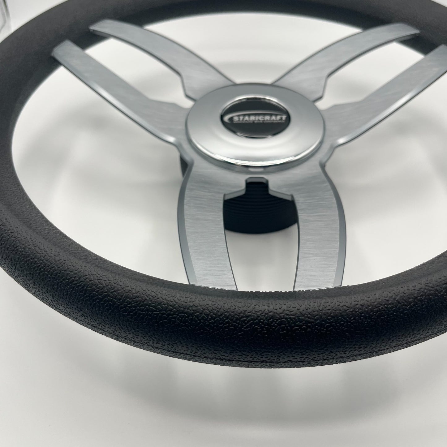 Cabrio Boat Steering Wheel Gray Brushed Alum Spoke | StabiCraft