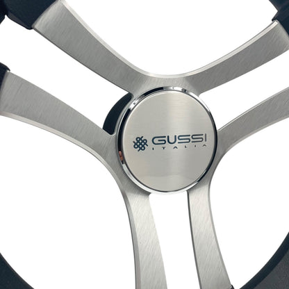 Benaco Boat Steering Wheel Brushed Aluminum Spokes