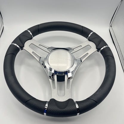 Verona Boat Steering Wheel Brush Alum Spoke | Manitou Boats