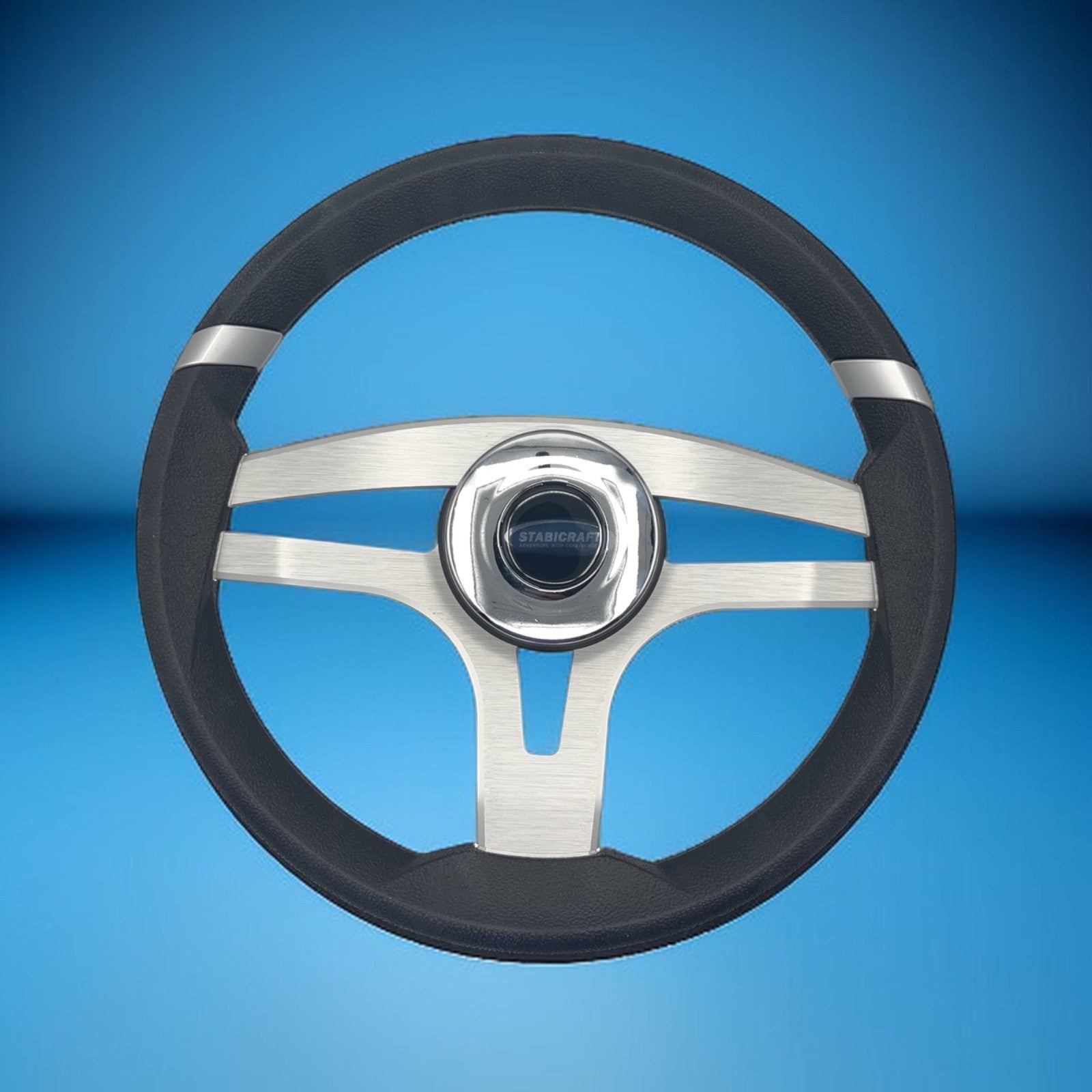 Badia Boat Steering Wheel Brushed Aluminum Spokes | Stabicraft