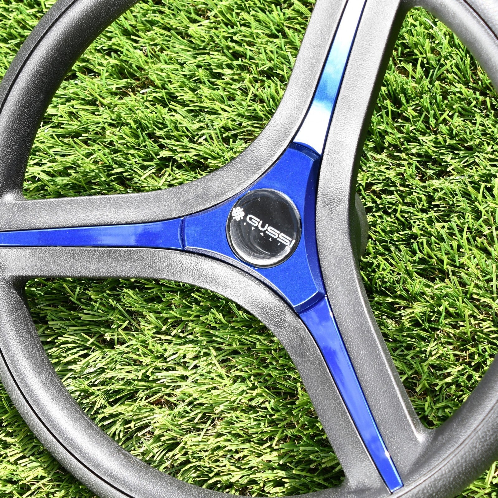 Brenta Black & Blue Golf Cart Steering Wheel Fits Yamaha Golf Cart