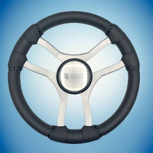 Malera Boat Steering Wheel Brushed Aluminum Spokes | Seastar Solutions