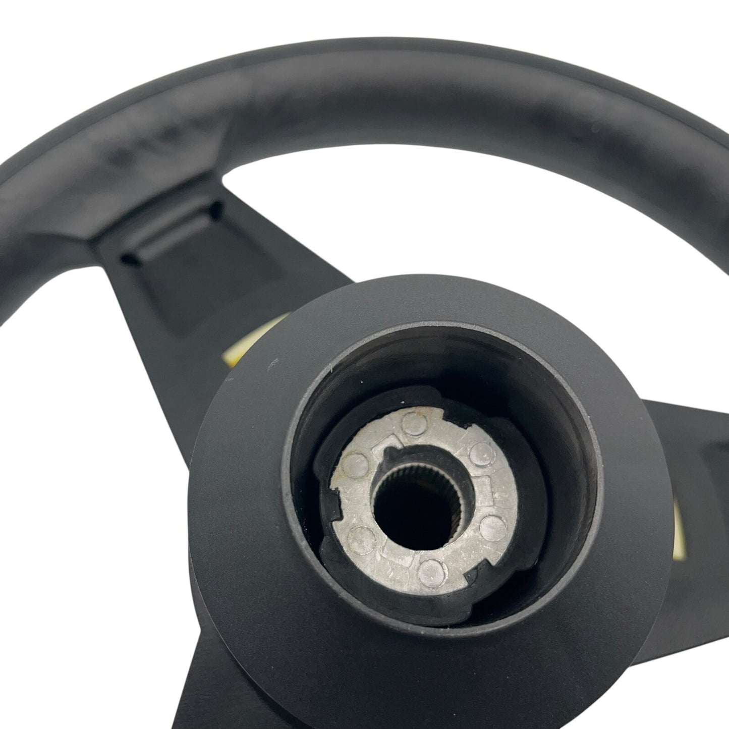 Giazza Golf Cart Steering E-Z-GO HUB Soft Touch Rim ABS Spokes - Yellow Inserts