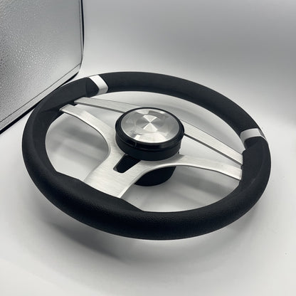 Badia Boat Steering Wheel Brushed Aluminum Spokes | Stingray