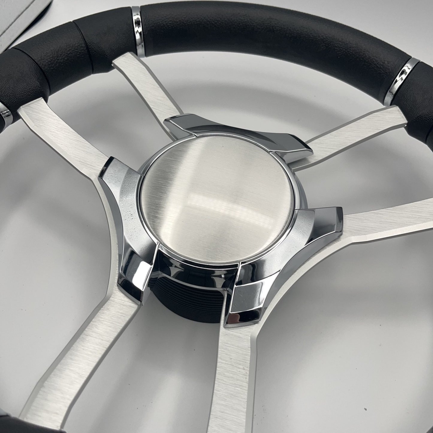 Malera Boat Steering Wheel Brushed Alum Spoke | Plain