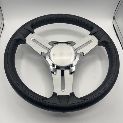 Model 15A Marine Steering Wheel Brushed Alum Spokes | Gussi Italia Cap