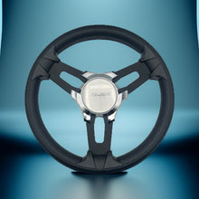Model 15 Boat Steering Wheel Black Brushed Alum Spokes | Gussi