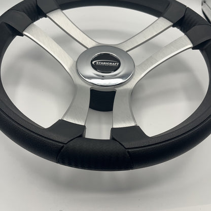 Benaco Boat Steering Wheel Brushed Aluminum Spokes | Stabicraft