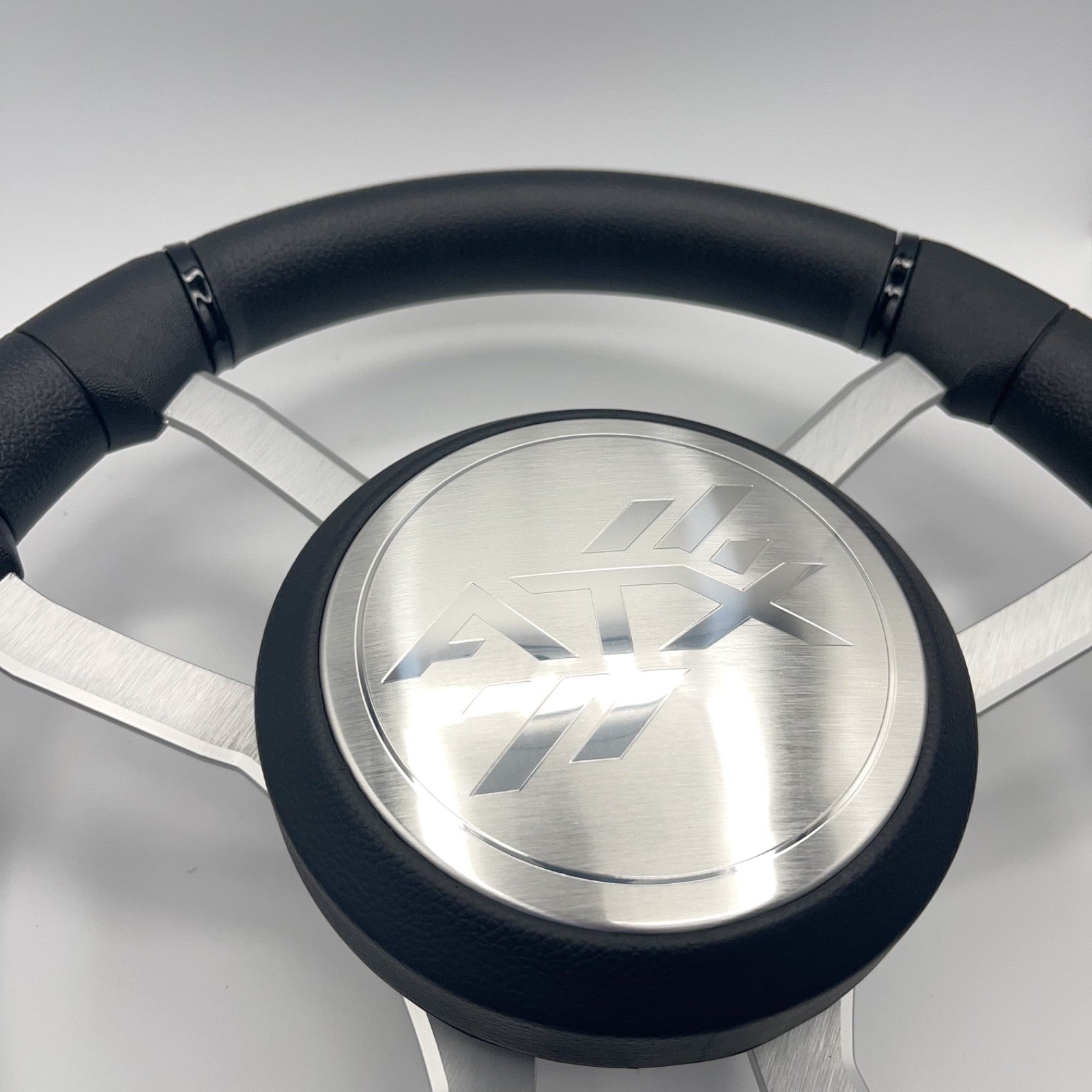 Malera Boat Steering Wheel Brushed Aluminum Spokes | ATX Boats