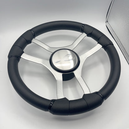Malera Boat Steering Wheel Brushed Aluminum Spokes | SeaRay Boats