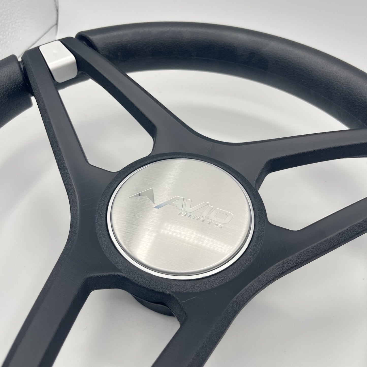 Molino Black w/Soft Touch Urethane Rim Boat Steering Wheel | Avid Boats