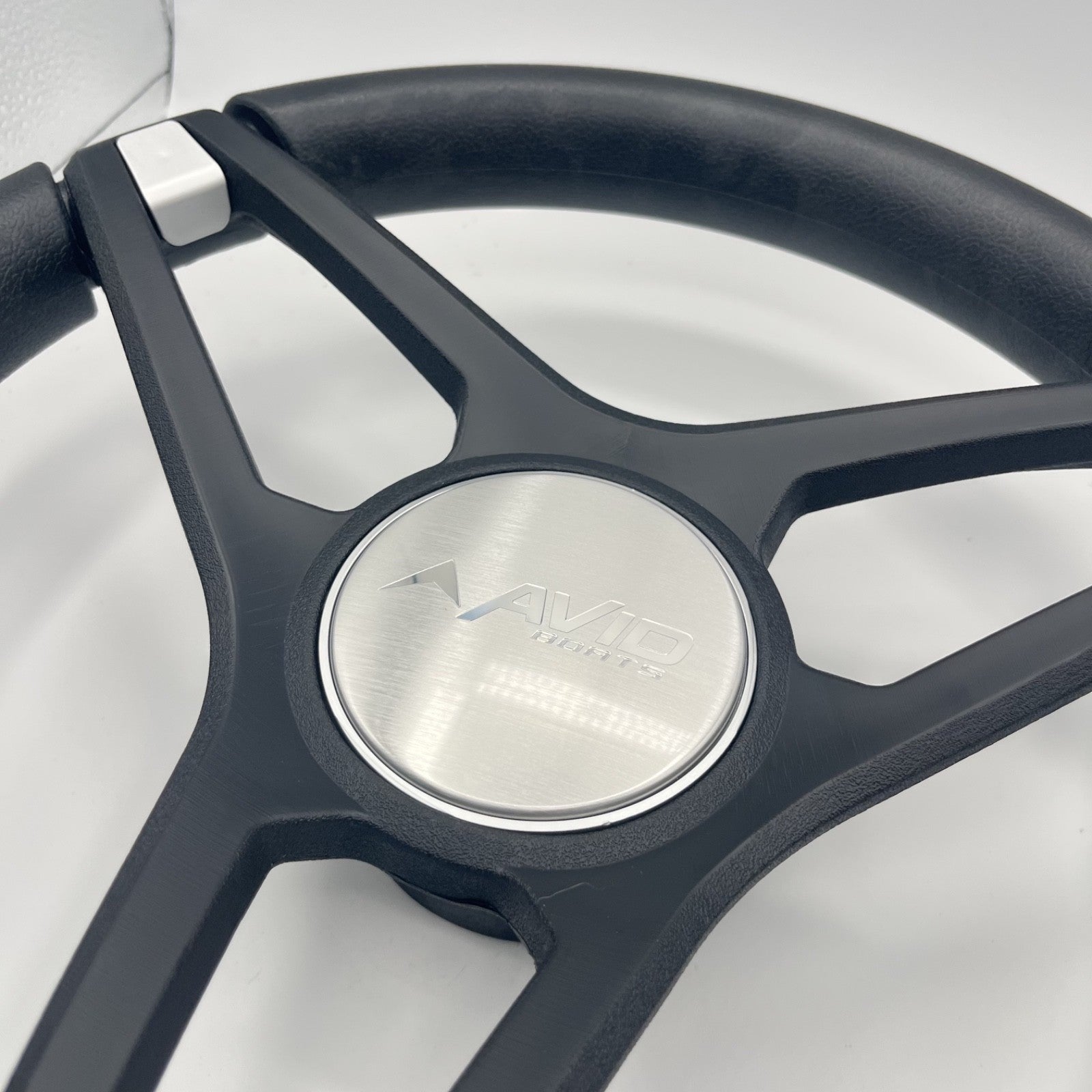 Molino Black w/Soft Touch Urethane Rim Boat Steering Wheel | Avid Boats