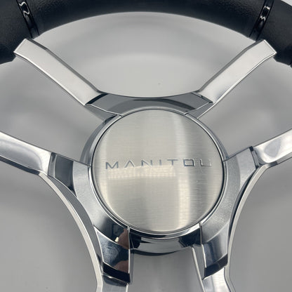 Malera Boat Steering Wheel Chrome Spokes | Manitou Chrome Star