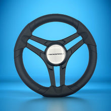 Molinara Marine Steering Wheel Black Brushed Alum Spokes | Moomba