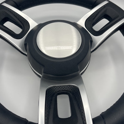 Gussi Italia Black Model 702 Steering Wheel | Plain Brushed