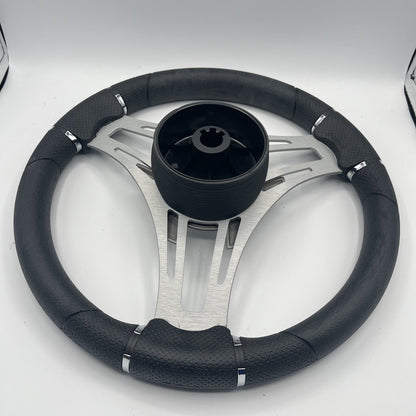 Verona Boat Steering Wheel Brush Alum Spoke | Crest Boats