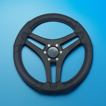 Molinara Marine Steering Wheel Black Brushed Alum Spokes | Blank Style