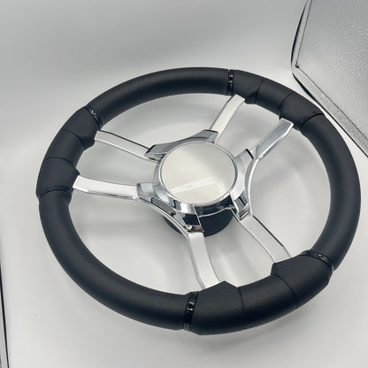 Malera Boat Steering Wheel Chrome Spokes | Chrome Blank Star