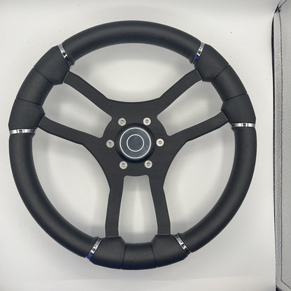Malera Boat Steering Wheel Black Aluminum Spokes | Target Snap-in