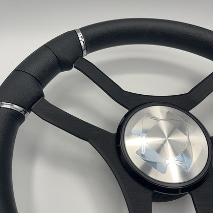 Malera Boat Steering Wheel Black Aluminum Spokes | Stingray