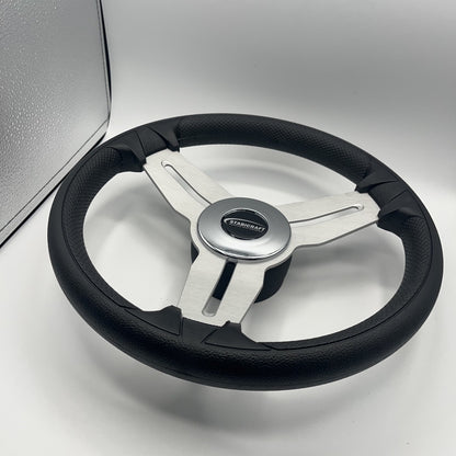Model 15A Marine Steering Wheel Brushed Alum Spokes | Stabicraft Cap